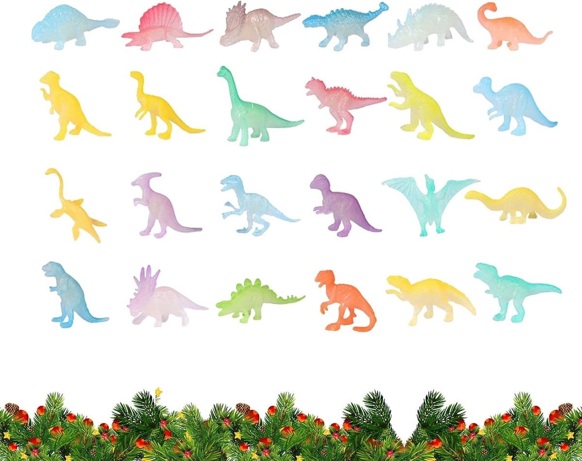 Lichtgevende Adventskalender met Dinosaurus Thema en 24 Vakjes