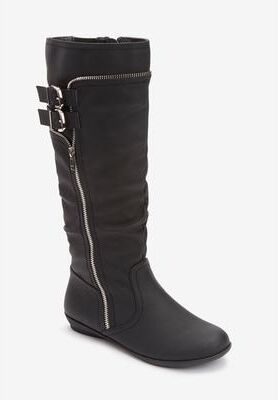 Women's The Pasha Wide-Calf Boot by Comfortview in Black (Size 8 M)
