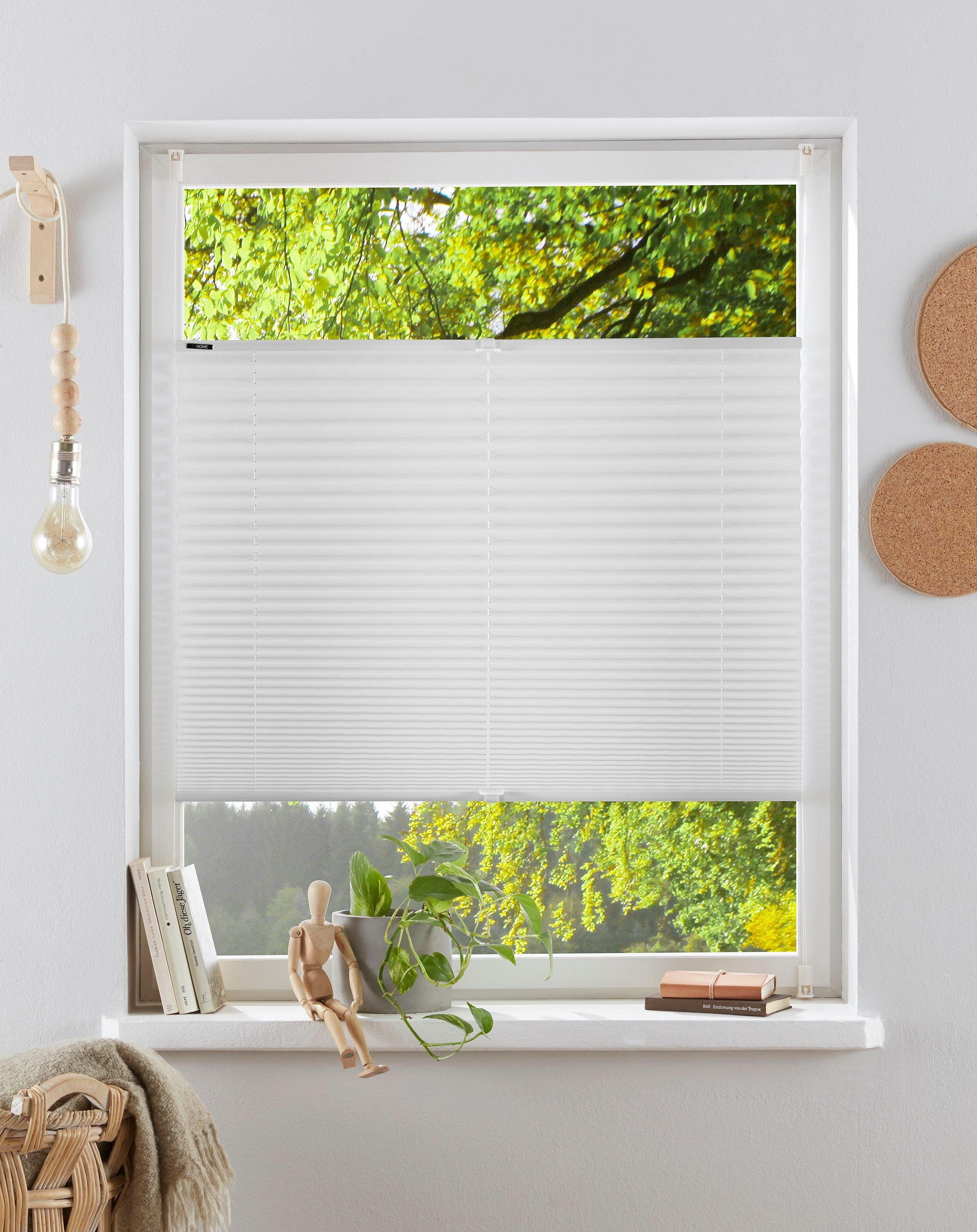 Plissee OTTO HOME "LAHOLM" Gr. 1, weiß, B:40cm H:130cm, Plissees, Fixmaß, Bestseller mit über 4000-Bewertungen, für Fenster & Tür, Topseller