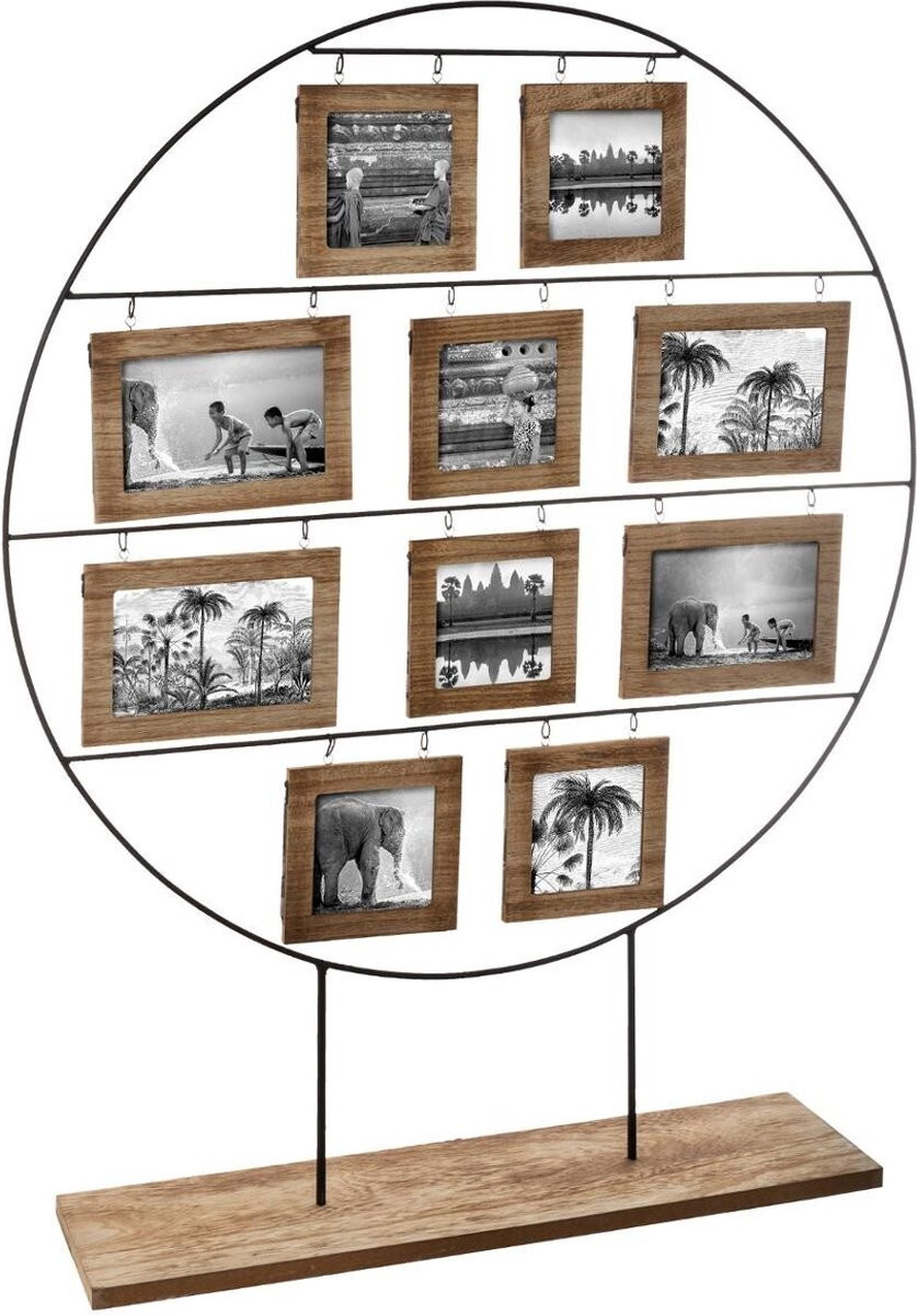 VIVEK Fotolijst van ijzer en hout voor vijftig foto's van Atmosphera