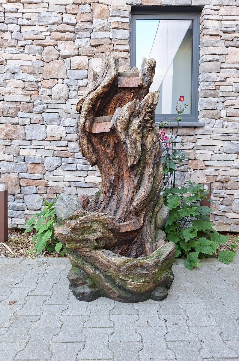 Goodyz Waterval Fontein Waterornament Boommodel met pomp en verlichting, Hoogte: 160 cm