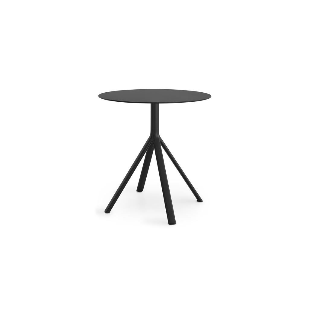 Lapalma Fork Outdoor Bistrotisch (Ø 60cm, schwarz lackiert, HPL Fenix schwarz) Ø 60cm | schwarz lackiert | HPL Fenix schwarz EP12005+EP81HFN