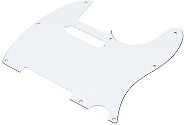 Fender Pickguard Tele WH 3-ply Blanc