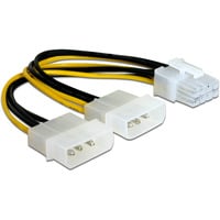 Stromkabel PCI Express 8 Pin > 2x 5,25" Stecker 4 Pin 15cm