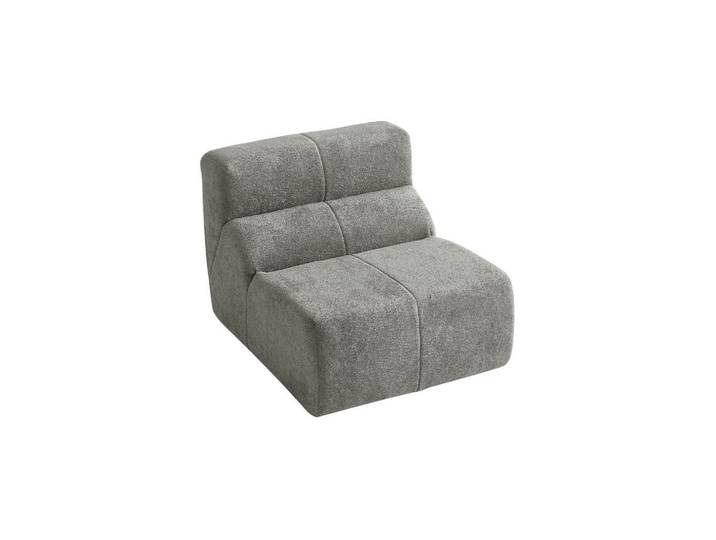 Redom Sessel Samtstoff komprimiert ergonomisch 94/110/79 cm Hellgrau, 110x79x94 cm, Wohnzimmer, Sessel, Polstersessel