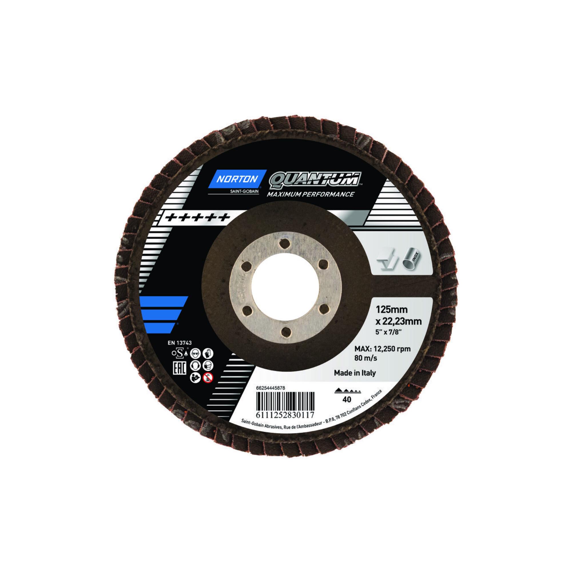 Norton Fächerscheibe Quantum 125 mm P40 ; Saint-Gobain (66254445878)