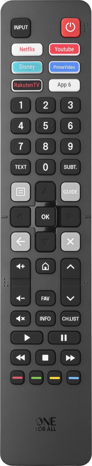 One For All vervangingsafstandsbediening voor Hisense 2.0, model URC 4916