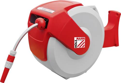 Holzmann Maschinen WSR20PRO Gartenschlauchaufroller Schlauch-Innen-Ø=9.5mm 20m 1/2 Zoll 1 St. Rot, Grau