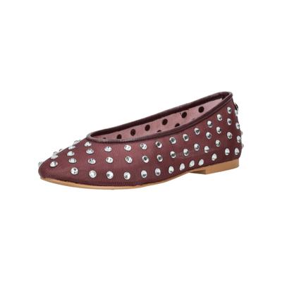 Ballerina STEVE MADDEN "STEVE MADDEN Ballerinas Textil", Damen, Gr. 38, Textil, braun (cherry), Schuhe Ballerina