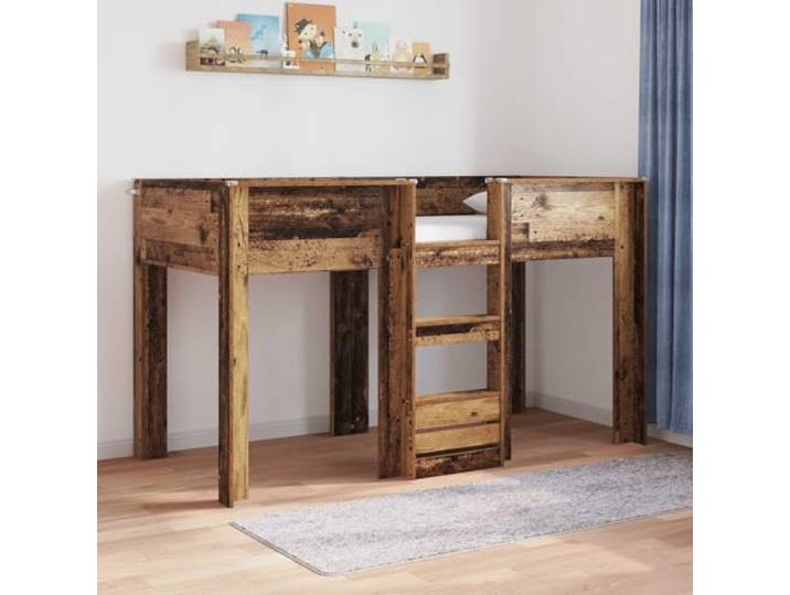 RJPLMFV Etagenbett, Holz, 2 Betten, 75 x 190 cm Modernes Design, inklusive Latten, mehrfarbig, Kinderzimmer
