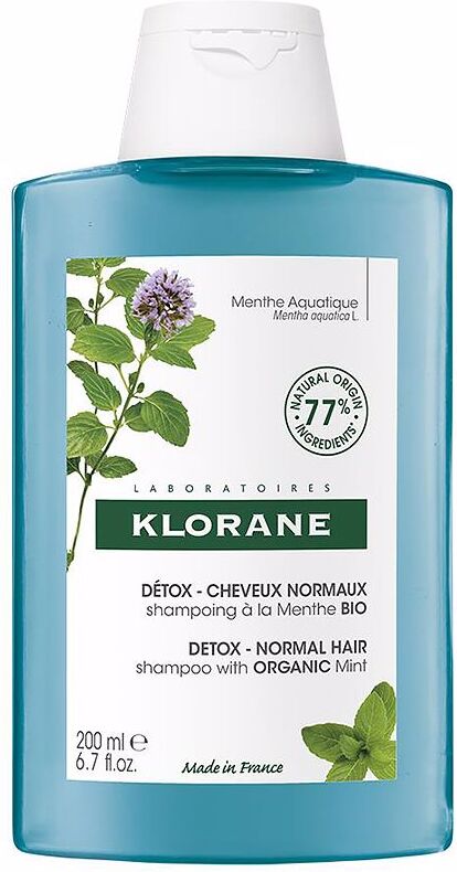Klorane A La Mint Bio shampooing détox pour cheveux normaux 200 ml