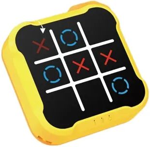 Perfect Picks Market Smart Electronic Tic Tac Toe Board Game Portable Montessori Puzzle For Kids And Adults yellow