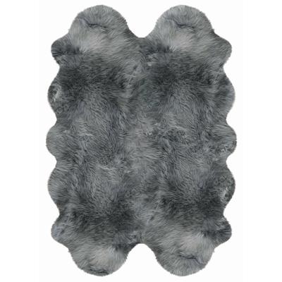 Fellteppich HEITMANN FELLE "Lammfell 190", grau, B:120cm H:70mm L:185cm, Obermaterial: 100% Lammfell, Teppiche, Fellteppich, Premium Qualität, echtes Austral. Lammfell, besonders weich