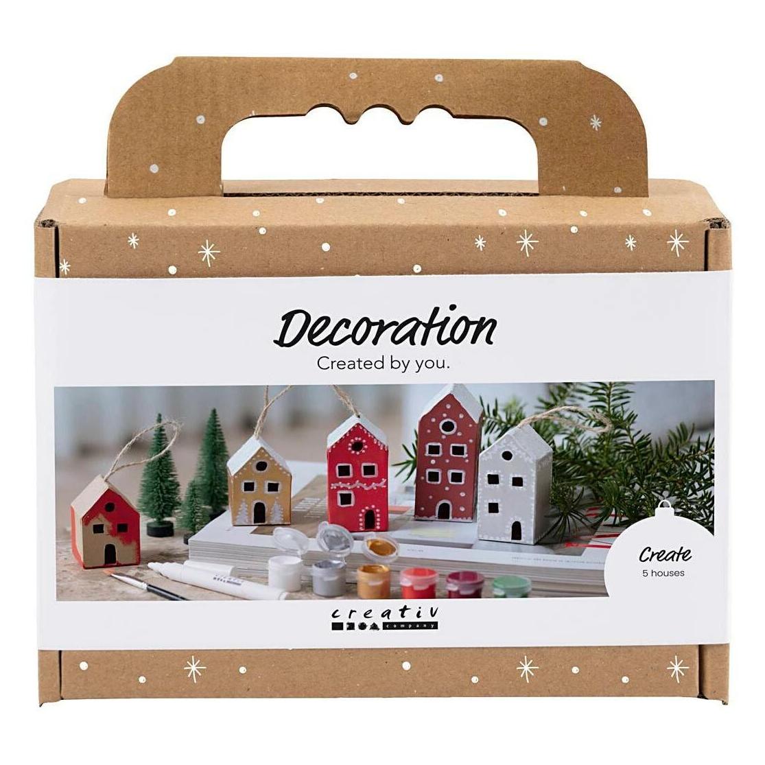 Default Mini Craft Kit Decoration - Houses - christmas colours (977825) (977838)