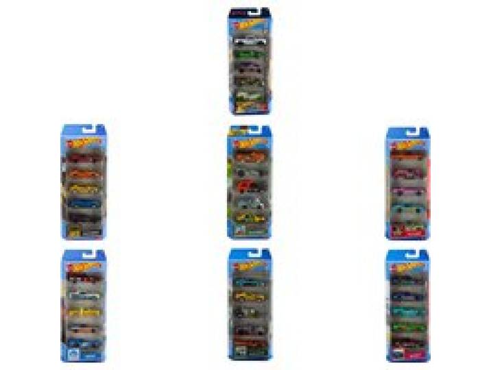 HOT WHEELS Lot de 5 voitures de course