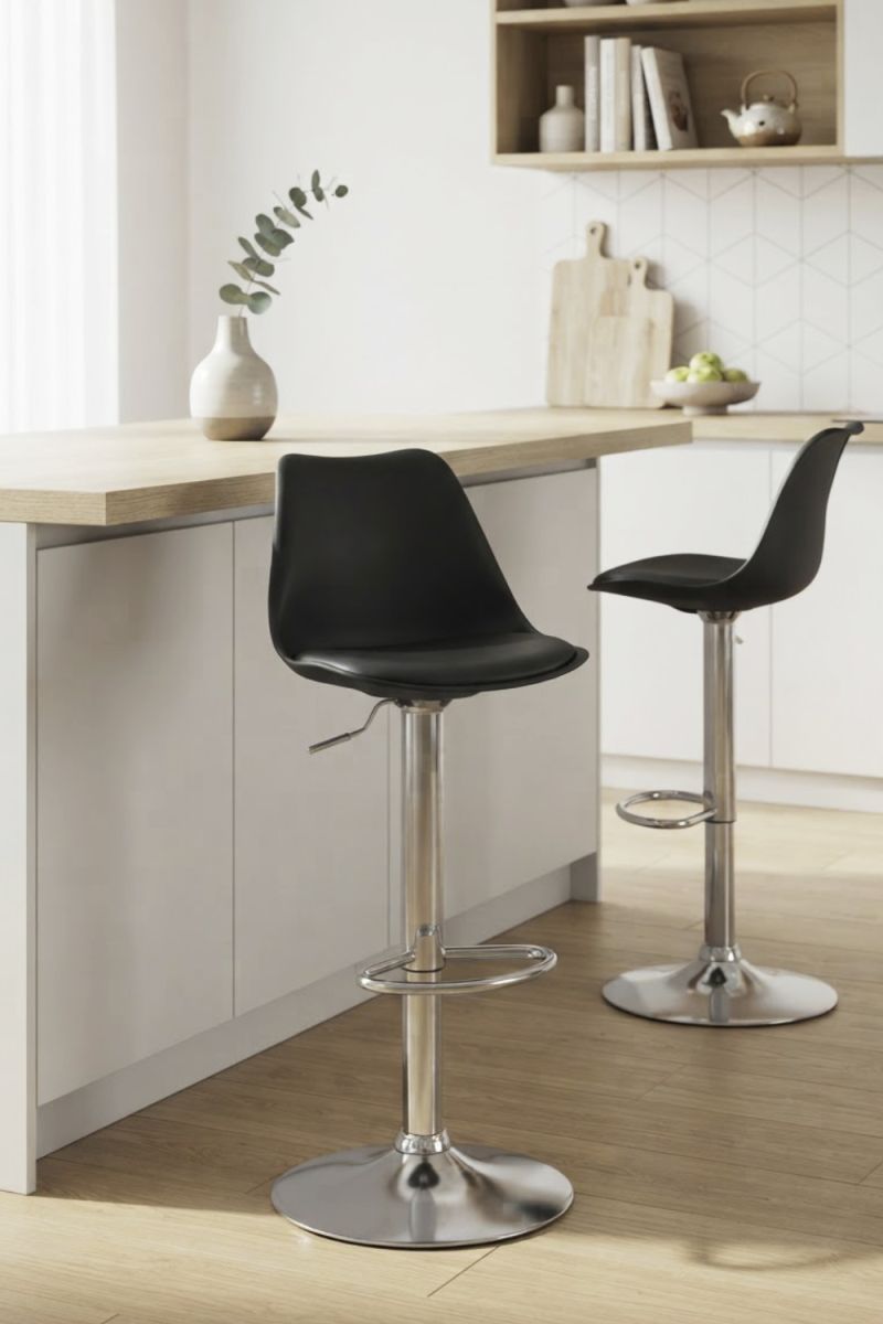 RegalosMiguel Taburete Alto Regulable Synk - Negro