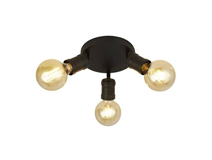 Searchlight Dance 3 lichts ronde plafondlamp, zand zwart