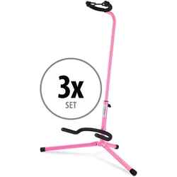 Classic Cantabile GS-30 PK Gitarrenständer (leicht) Pink 3x Set