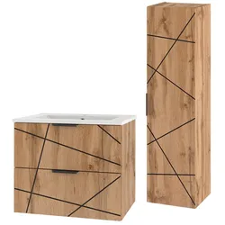 BADMÖBEL 80cm Teren 2er-Set Holz