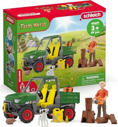Schleich 42659 Farm World Waldbauer mit Fahrzeug