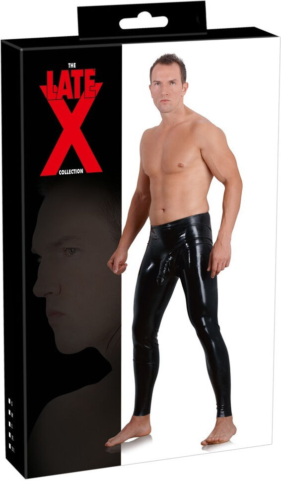 Late X Leggings moulants avec gaine pénienne en latex naturel