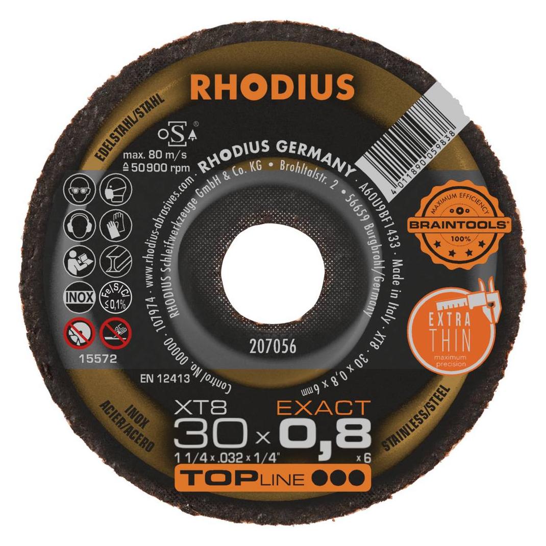 Rhodius Extradünne Mini Trennscheibe XT8 EXACT MINI | Ø 30x 0,8 x 6,00mm Form 41 VPE: 50 (207056)