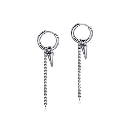 Paar Creolen FIRETTI "Schmuck Geschenk Kegel", silber (edelstahlfarben), Ohrringe, Damen, 17mm, Edelstahl, Einhänger abnehmbar