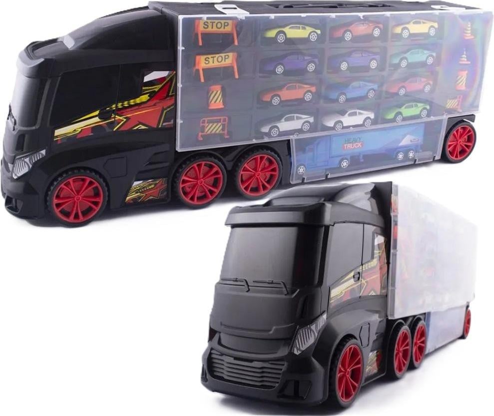 Lena Aanhangwagen met auto's en accessoires, 12 stuks