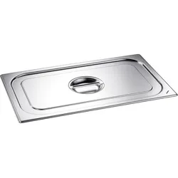 B.PRO GN-Deckel 18/10 Edelstahl, mit Griffmulde, GN: 1/1