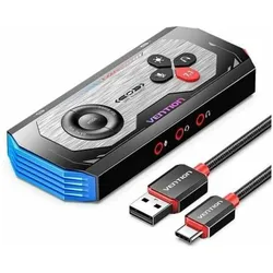 Vention Soundkarte CVAB0 (USB), Soundkarte, Blau, Schwarz, Grau