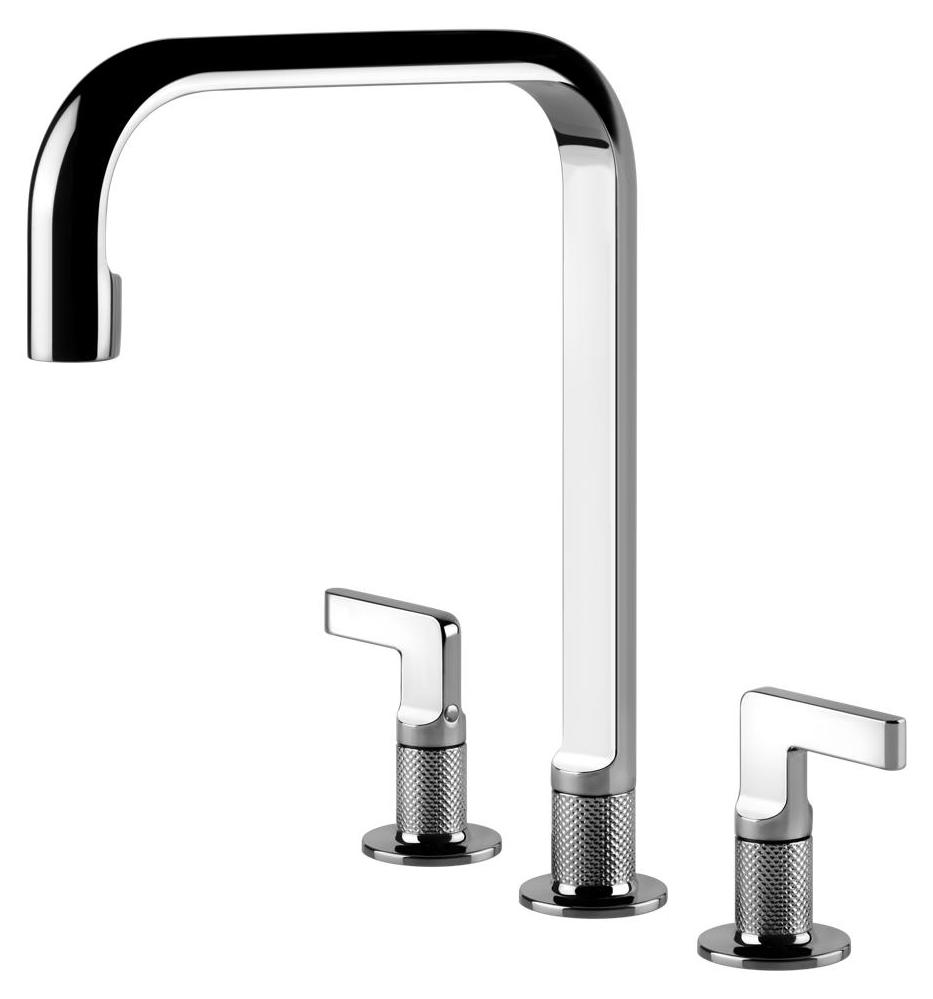 Gessi 58701, Herunterziehen, Chrom, Drehventile, Doppel, 3/8", 120°