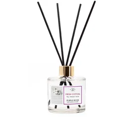 Fragrance and Style GmbH Reed Diffuser, Aroma Diffuser, Duftöl Diffuser | Fresh Cotton | 100 ml, Glas, ohne Flamme & Strom, für Wohnzimmer
