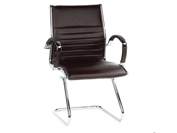 Chaises cantilever - hjh OFFICE - PARMA V - Marron - cuir
