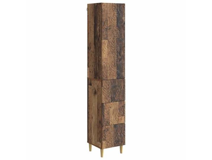 GKHPYURE Set mit 2 Schränken 33 x 34,5 x 90 cm aus technischem Holz 3 Schubladen, 2 Einlegeböden, 1 Tür, Belastung 20 kg pro Boden, Montage erforderlich, Mehrzweck