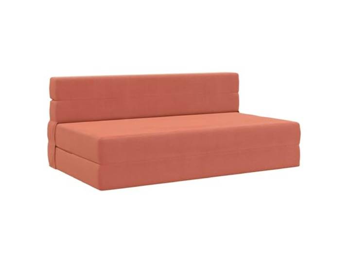 KUTYWEXFM Faltbares Schlafsofa Klappsofa Rot-Orange 152 cm Verwandelt sich mühelos vom 1-Sitzer Couch im Wohnzimmer zum Gästebett im Schlafzimmer mit abnehmbarem Bezug.