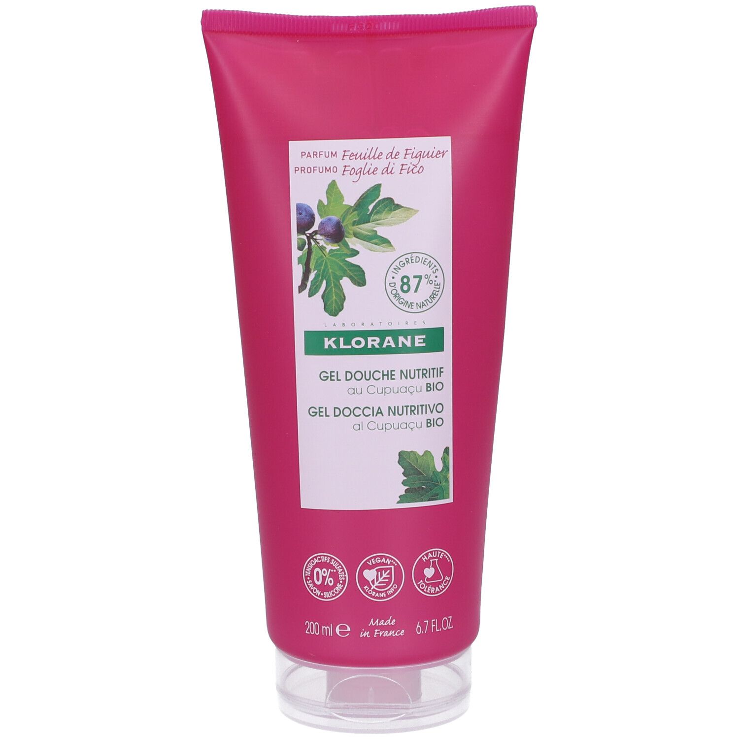 Klorane Voedende Douchegel Cupuaçu Bio - Vijgenblad Nieuwe Formule 200ml 200 ml Duschgel