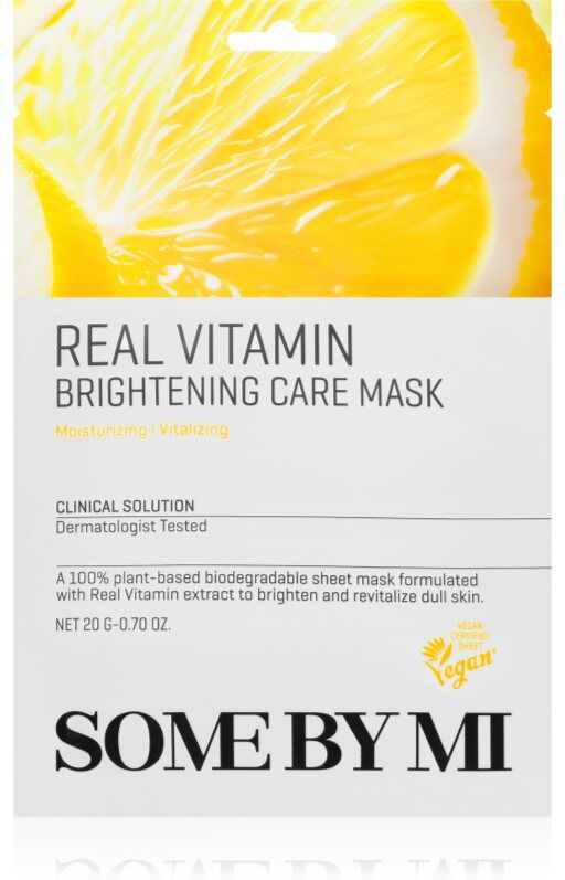 Some By Mi Clinical Solution Vitamin Brightening Care Mask brightening sheet mask with antioxidant effect 20 g