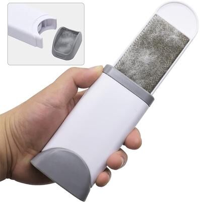 USA Free Shipping Shop Pet Hair Remover Brush & Reusable Lint Remover For Clothes, Furniture, Sofas And Carpets small Brush grey