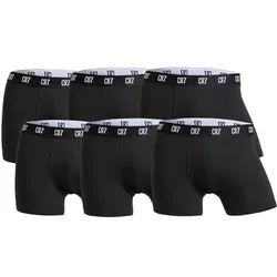 CR7  CR7 Herren Boxer Shorts, 6er Pack - Trunks, Cotton Stretch, Größe XL in Schwarz Schwarz