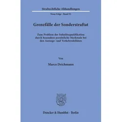 Grenzfälle der Sonderstraftat, Fachbücher von Marco Deichmann