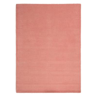 Wollteppich CARPETFINE "Gabbeh Lola Uni", rosa, B:200cm H:14mm L:290cm, Wolle, Teppiche, mit natürlichem Pflanzenmaterial von Hand gewebt, auch in Rund