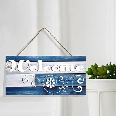 Inspire Select Rustic Welcome Wooden Wall Sign Farmhouse Door Hanging Plaque For Front Door & Home Decor m