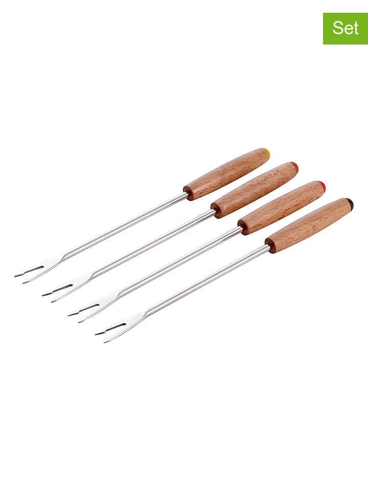 staub 4er-Set: Fonduegabeln in Beige - (L)17 cm - onesize