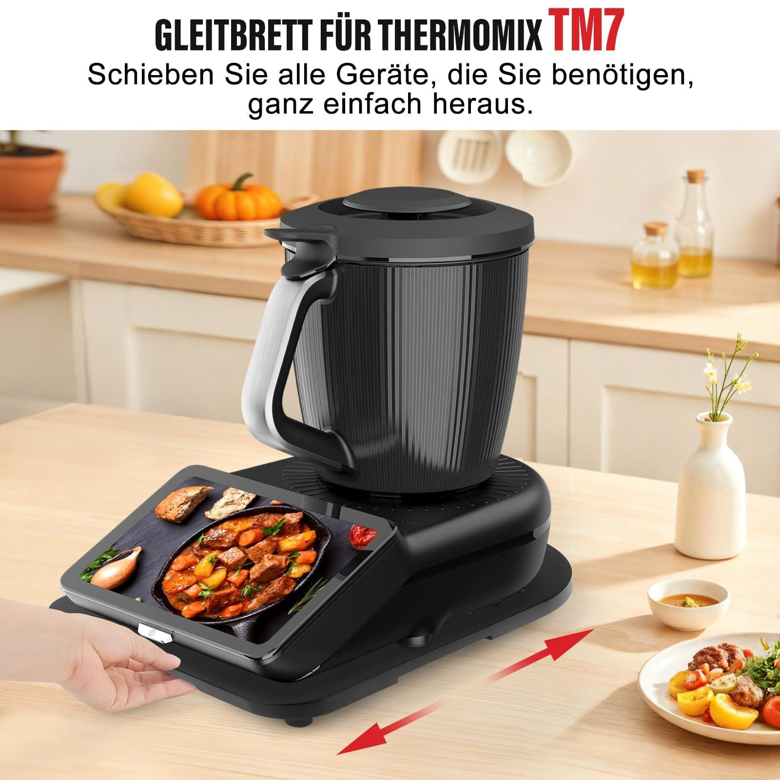 Dripio Bamboe glijplaat voor Thermomix TM7, zwart