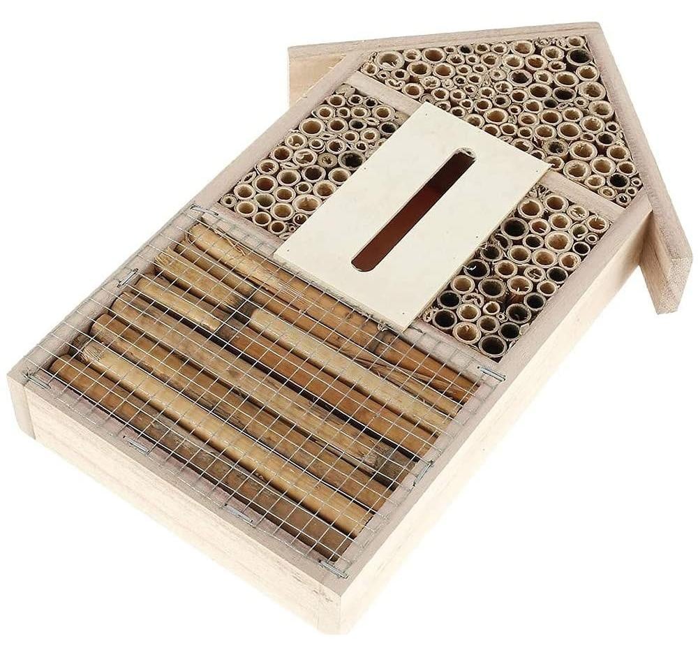 Groot Houten Insectenhotel - Multi Habitat Bijenhotel en Vlinderhotel