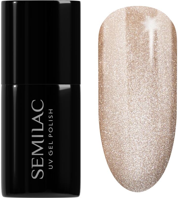 Semilac UV Hybrid Gloss GALA Gel Nail Polish for UV/LED Hardening shade 661 Linen Gloss 7 ml