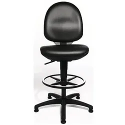 Topstar, Bürostuhl, Tec 50 Bodengleiter + Fussring Kunstlederpolster schwarz 590-840 mm (59 - 84 cm)