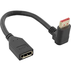 INLINE DisplayPort 1,4 Adapterkabel ST/BU, 8K4K, nach oben gewinkelt