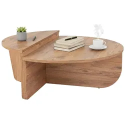 Dmora Mansue - Couchtisch, 90x60x35h cm, Kieferbraun, max. 15 kg Belastung