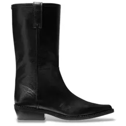 Michael Kors für Damen. 40T6FRMB5L Farren Lederstiefel schwarz (37), Wohnung, Reißverschluss, Lässig